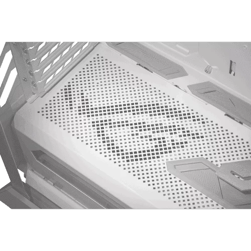 ASUS ROG Hyperion GR701 Flagship Gaming PC Case – White, 420mm dual radiator support, 4x140mm fans, metal GPU holder, component storage, ARGB fan hub, 60W fast charging 20 ASUS ROG Hyperion GR701 Flagship Gaming PC Case – White, 420mm dual radiator support, 4x140mm fans, metal GPU holder, component storage, ARGB fan hub, 60W fast charging - Ảnh 20