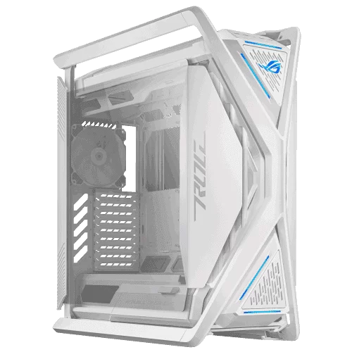 ASUS ROG Hyperion GR701 Flagship Gaming PC Case – White, 420mm dual radiator support, 4x140mm fans, metal GPU holder, component storage, ARGB fan hub, 60W fast charging 21 ASUS ROG Hyperion GR701 Flagship Gaming PC Case – White, 420mm dual radiator support, 4x140mm fans, metal GPU holder, component storage, ARGB fan hub, 60W fast charging - Ảnh 21