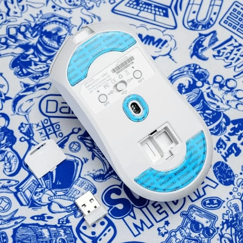 Darmoshark M3S Wireless Bluetooth Gaming Mouse - Tri-Mode (2.4GHz, Bluetooth, USB-C), Pixart PMW3395 IC, 58±5g 2 Darmoshark M3S Wireless Bluetooth Gaming Mouse - Tri-Mode (2.4GHz, Bluetooth, USB-C), Pixart PMW3395 IC, 58±5g - Ảnh 2