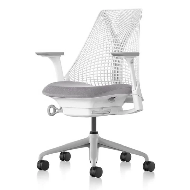 Herman Miller Sayl Office Chair - White / Fog & Mercury 3 Herman Miller Sayl Office Chair - White / Fog & Mercury - Ảnh 3