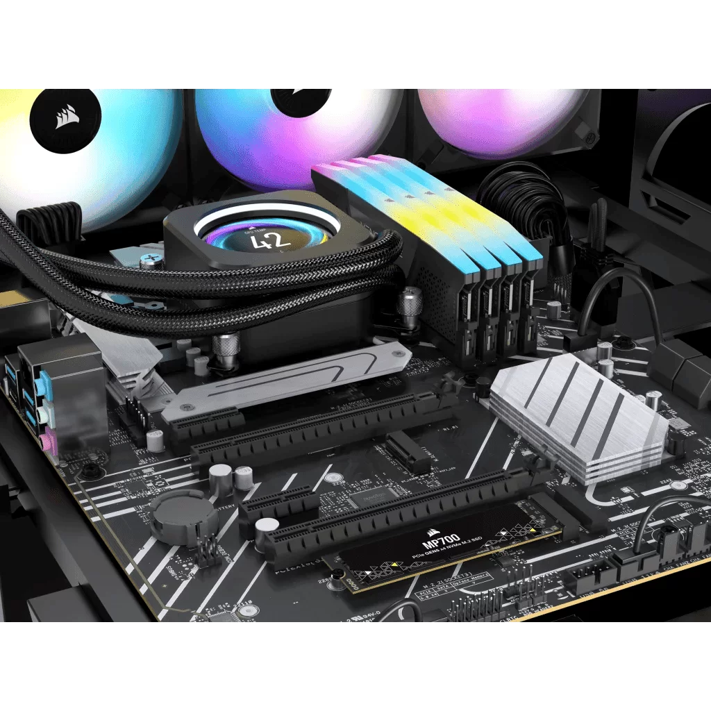 CORSAIR MP700 1TB PCIe 5.0 (Gen 5) x4 NVMe M.2 SSD - High-Density TLC NAND, Aluminum Heatsink, DirectStorage Compatible, Up to 10,000MB/sec 4 CORSAIR MP700 1TB PCIe 5.0 (Gen 5) x4 NVMe M.2 SSD - High-Density TLC NAND, Aluminum Heatsink, DirectStorage Compatible, Up to 10,000MB/sec - Ảnh 4