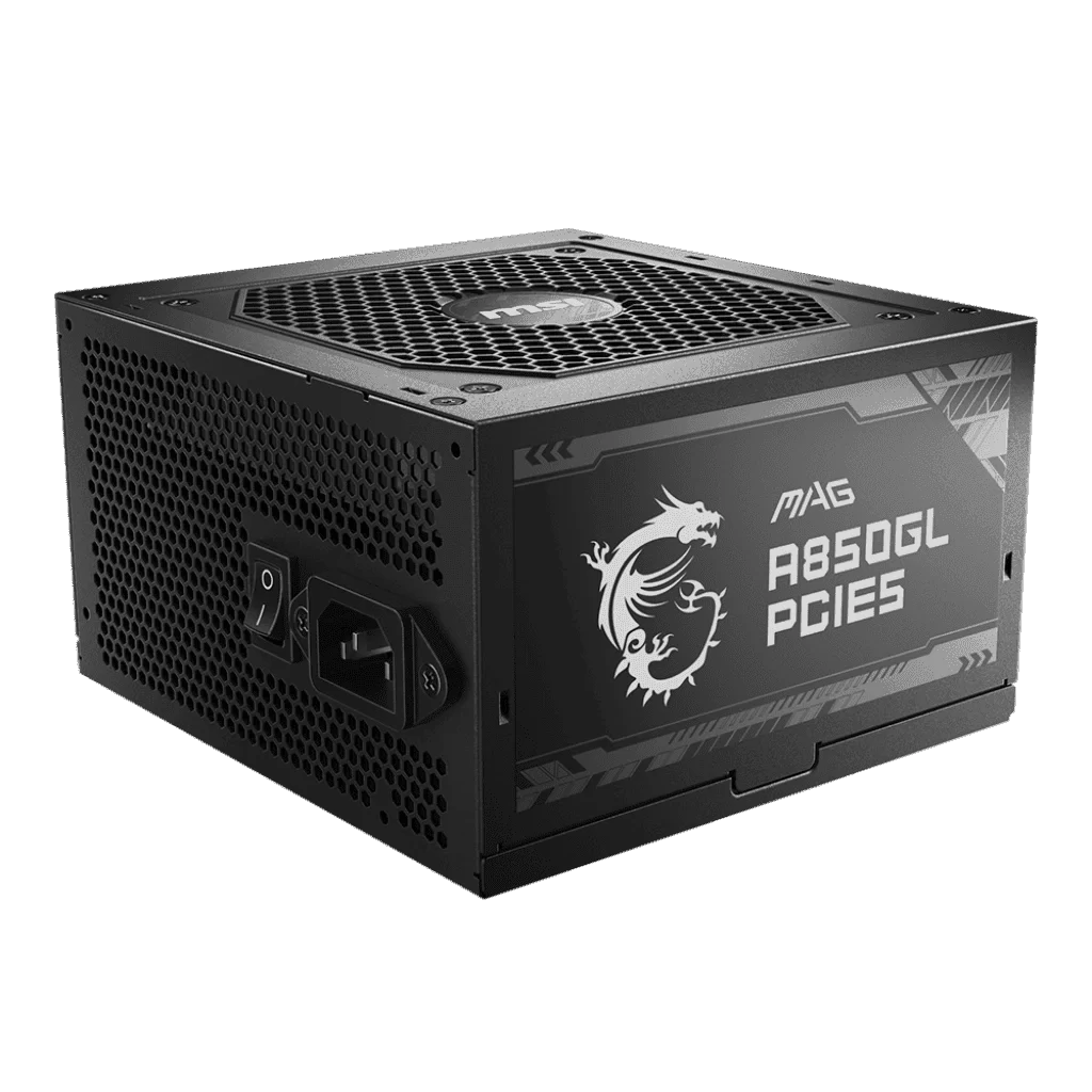 MSI MAG A850GL PCIE5 PSU - 850W, 80 plus Gold, Full-Modular, Flat Cables, Single Rail 4 MSI MAG A850GL PCIE5 PSU - 850W, 80 plus Gold, Full-Modular, Flat Cables, Single Rail - Ảnh 4