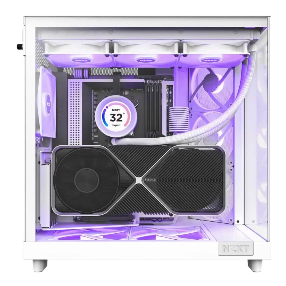 NZXT H6 Flow RGB Black Compact Mid-tower Airflow Case 1 NZXT H6 Flow RGB Black Compact Mid-tower Airflow Case