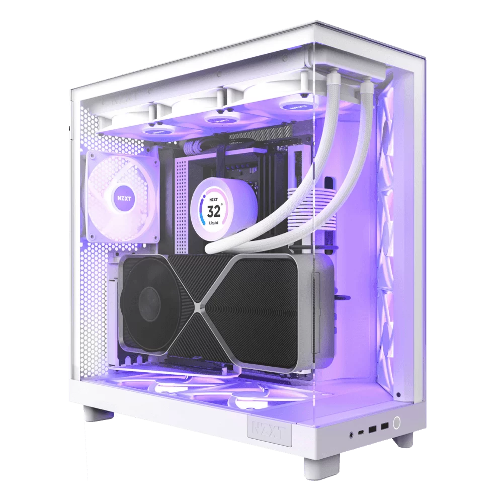 NZXT H6 Flow RGB Black Compact Mid-tower Airflow Case 2 NZXT H6 Flow RGB Black Compact Mid-tower Airflow Case - Ảnh 2