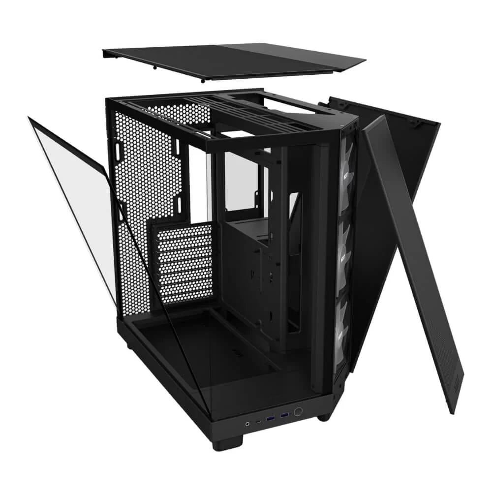 NZXT H6 Flow RGB Black Compact Mid-tower Airflow Case 5 NZXT H6 Flow RGB Black Compact Mid-tower Airflow Case - Ảnh 5