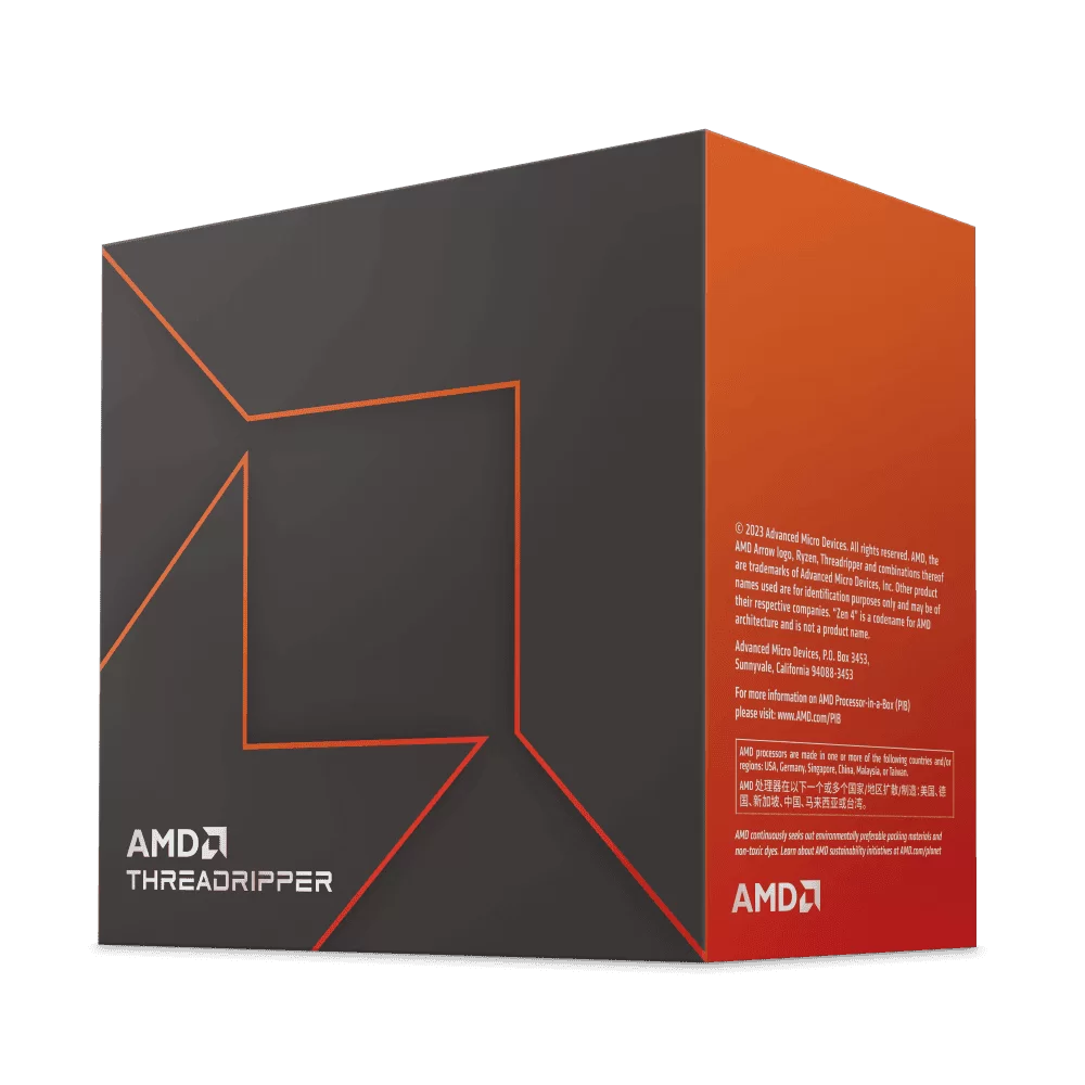 AMD Ryzen Threadripper 7970X Processor - 32C64T, 4.0GHz Up to 5.3GHz, PCIe 5.0, sTR5, 350W TDP, chipset support TRX50, Storm Peak Zen4 1 AMD Ryzen Threadripper 7970X Processor - 32C64T, 4.0GHz Up to 5.3GHz, PCIe 5.0, sTR5, 350W TDP, chipset support TRX50, Storm Peak Zen4