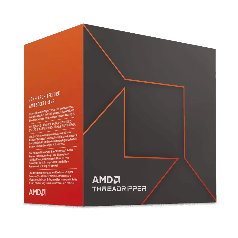 AMD Ryzen Threadripper 7970X Processor - 32C64T, 4.0GHz Up to 5.3GHz, PCIe 5.0, sTR5, 350W TDP, chipset support TRX50, Storm Peak Zen4 2 AMD Ryzen Threadripper 7970X Processor - 32C64T, 4.0GHz Up to 5.3GHz, PCIe 5.0, sTR5, 350W TDP, chipset support TRX50, Storm Peak Zen4 - Ảnh 2