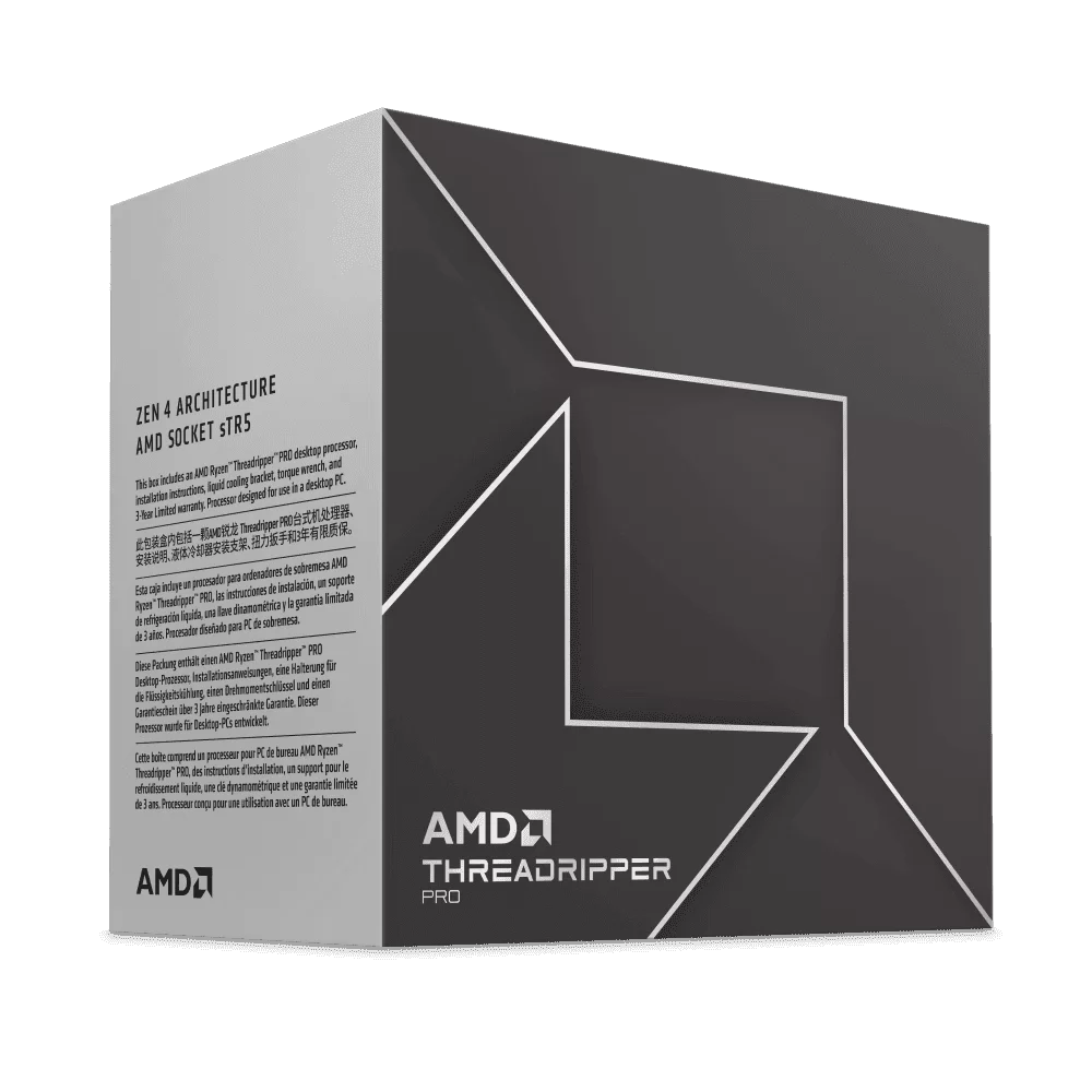 AMD Ryzen Threadripper Pro 7995WX Processor - 96C192T, 2.5GHz Up to 5.1GHz, PCIe 5.0, sTR5, 350W TDP, chipset support WRX90 TRX50 Pro695, Storm Peak Zen4 2 AMD Ryzen Threadripper Pro 7995WX Processor - 96C192T, 2.5GHz Up to 5.1GHz, PCIe 5.0, sTR5, 350W TDP, chipset support WRX90 TRX50 Pro695, Storm Peak Zen4 - Ảnh 2
