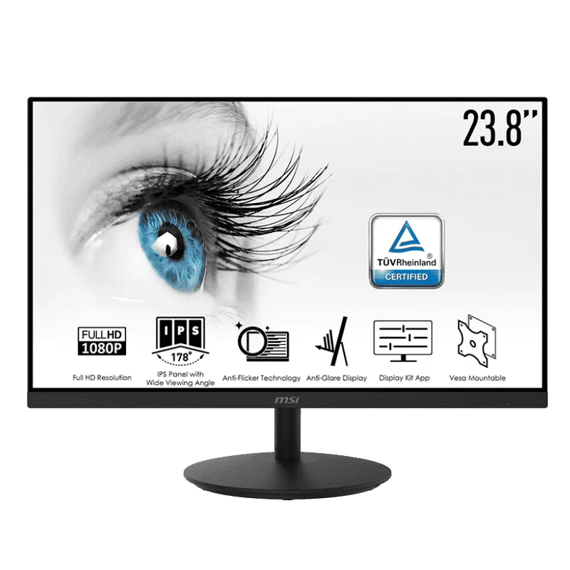MSI PRO MP242 Monitor - 24 inch, Full HD (1920x1080) , 75Hz, VGA, HDMI