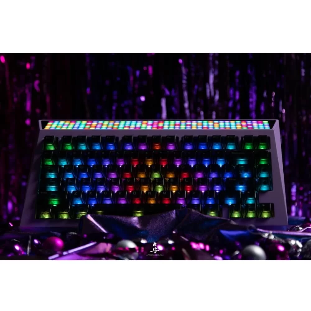 ANGRY MIAO Cyberboard R4 Gangstar Bundle - 75%, Icy Silver Pro Switches, LED Matrix, Seamless Bluetooth Switching, Three-Stage Adjustable Leaf Spring Mount, 2.4G, PET film, IXPE 8 switch pad, Poron pads 9 ANGRY MIAO Cyberboard R4 Gangstar Bundle - 75%, Icy Silver Pro Switches, LED Matrix, Seamless Bluetooth Switching, Three-Stage Adjustable Leaf Spring Mount, 2.4G, PET film, IXPE 8 switch pad, Poron pads - Ảnh 9