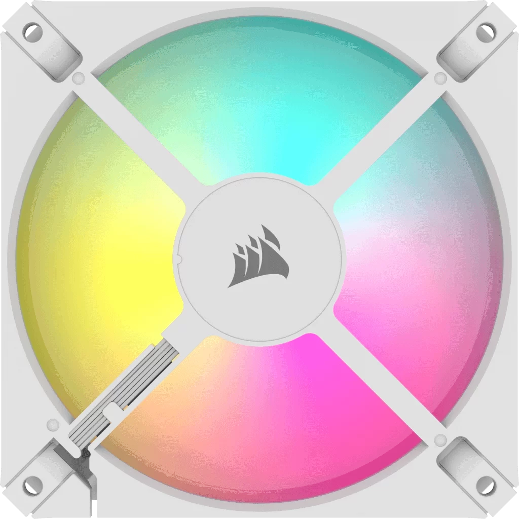 CORSAIR iCUE AR120 Digital RGB Single Pack White Fan (CO-9050168-WW) - 1x iCUE to ARGB Adapter Cable included, 1x120mm 1850RPM Static Pressure RGB Fan 5 CORSAIR iCUE AR120 Digital RGB Single Pack White Fan (CO-9050168-WW) - 1x iCUE to ARGB Adapter Cable included, 1x120mm 1850RPM Static Pressure RGB Fan - Ảnh 5