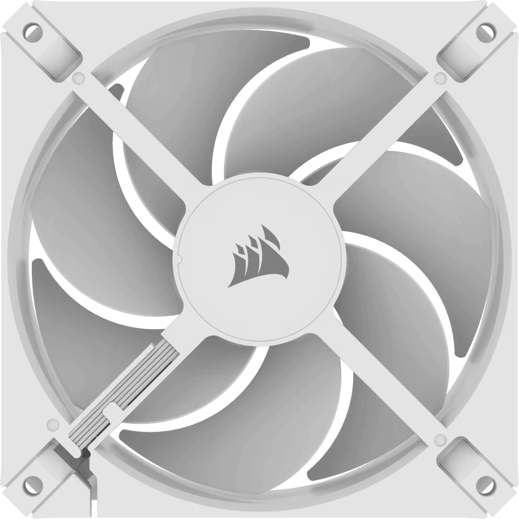 CORSAIR iCUE AR120 Digital RGB Single Pack White Fan (CO-9050168-WW) - 1x iCUE to ARGB Adapter Cable included, 1x120mm 1850RPM Static Pressure RGB Fan 4 CORSAIR iCUE AR120 Digital RGB Single Pack White Fan (CO-9050168-WW) - 1x iCUE to ARGB Adapter Cable included, 1x120mm 1850RPM Static Pressure RGB Fan - Ảnh 4