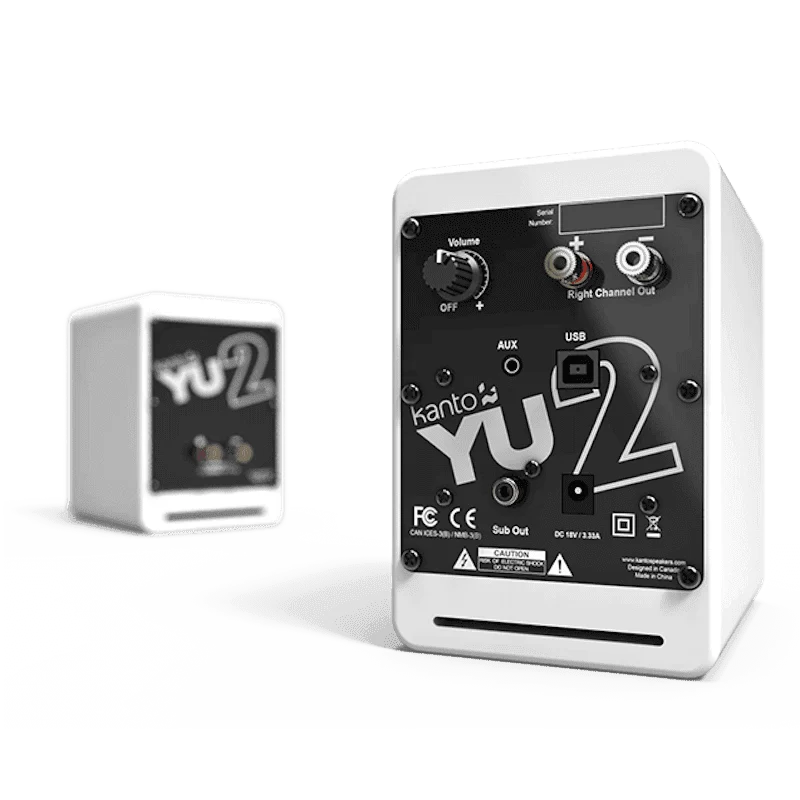 Kanto YU2 Matte White 2.0 Speaker, Class D Amplifier 100W, 3.5mm Mini-jack AUX USB DAC 3 Kanto YU2 Matte White 2.0 Speaker, Class D Amplifier 100W, 3.5mm Mini-jack AUX USB DAC - Ảnh 3