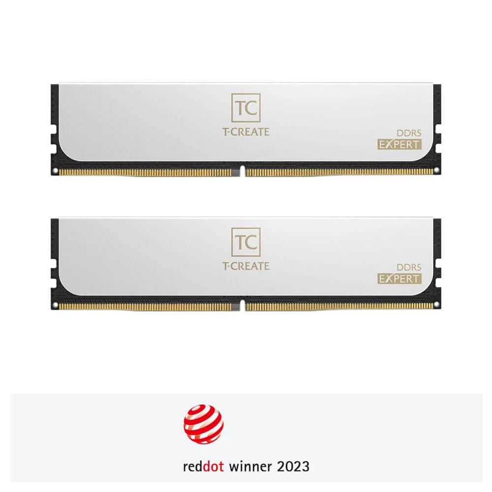 TEAMGROUP T-Create EXPERT DDR5 White 64GB Memory Kit - White, 64GB (2x32GB) 6400MHz CL34 DDR5 (CTCWD564G6400HC34BDC01) 2 TEAMGROUP T-Create EXPERT DDR5 White 64GB Memory Kit - White, 64GB (2x32GB) 6400MHz CL34 DDR5 (CTCWD564G6400HC34BDC01) - Ảnh 2