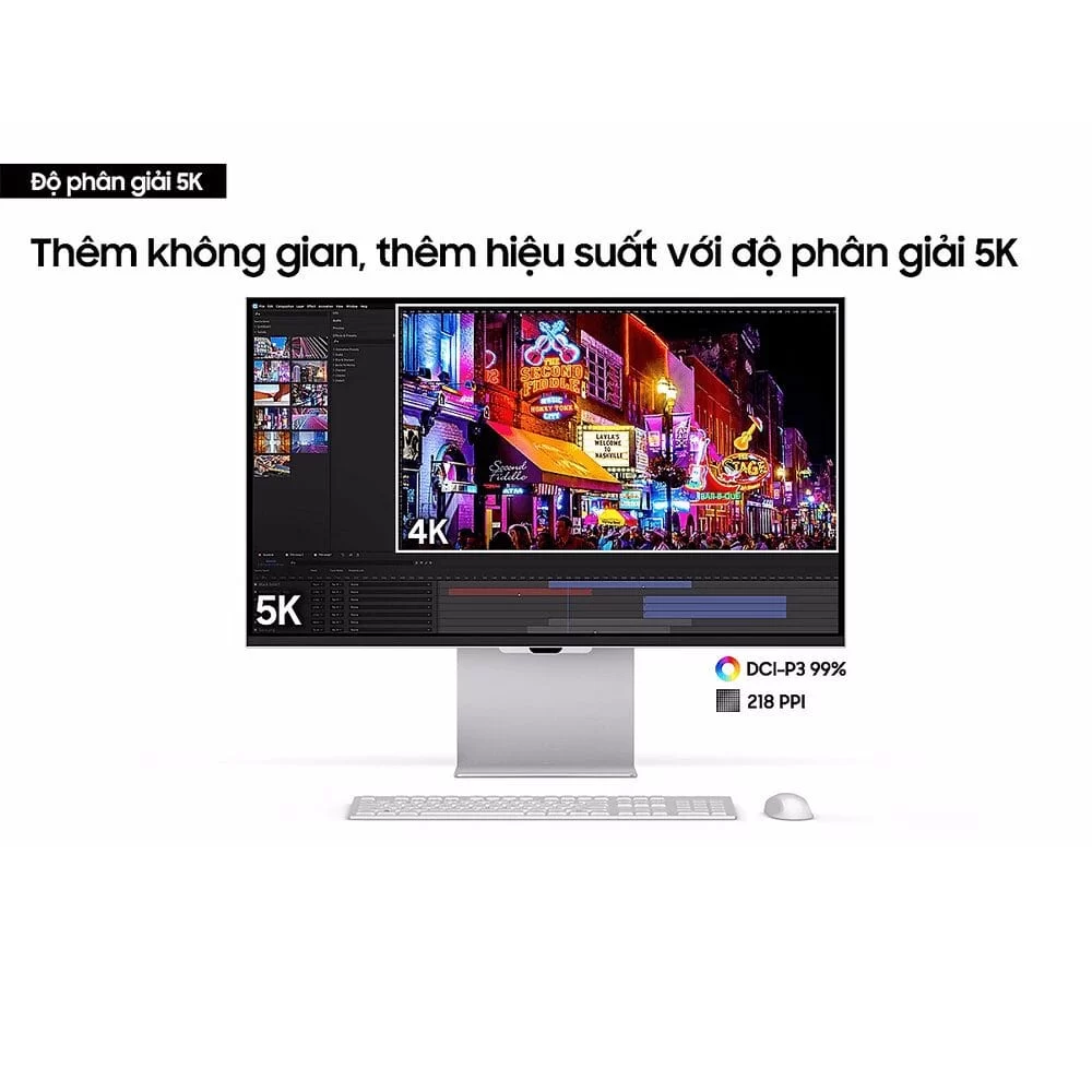 Samsung ViewFinity S9 5K LS27C900PAEXXV Monitor - 27 inch, IPS 5K (5120 x 2280) 60Hz 5ms, Thunderbolt™ 4, Ergonomic Design 15 Samsung ViewFinity S9 5K LS27C900PAEXXV Monitor - 27 inch, IPS 5K (5120 x 2280) 60Hz 5ms, Thunderbolt™ 4, Ergonomic Design - Ảnh 15