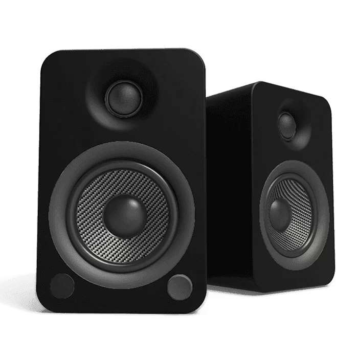 Kanto YU4 Matte Black Powered Speakers with Bluetooth and Built-in Phono Preamp - 2.0 Speaker, Auto Standby and Startup, Remote Included, 140W Peak Power, Pair 1 Kanto YU4 Matte Black Powered Speakers with Bluetooth and Built-in Phono Preamp - 2.0 Speaker, Auto Standby and Startup, Remote Included, 140W Peak Power, Pair