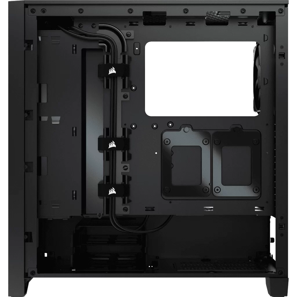 CORSAIR 4000D RGB Airflow Black ATX Mid-Tower PC Case - 3x AF120 RGB ELITE Fans, iCUE Lighting Node PRO Controller, Mid Tower ATX 12 CORSAIR 4000D RGB Airflow Black ATX Mid-Tower PC Case - 3x AF120 RGB ELITE Fans, iCUE Lighting Node PRO Controller, Mid Tower ATX - Ảnh 12