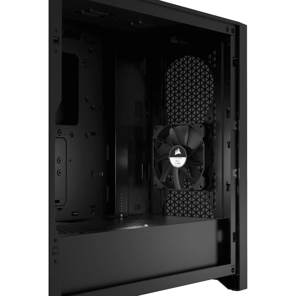 CORSAIR 4000D RGB Airflow Black ATX Mid-Tower PC Case - 3x AF120 RGB ELITE Fans, iCUE Lighting Node PRO Controller, Mid Tower ATX 6 CORSAIR 4000D RGB Airflow Black ATX Mid-Tower PC Case - 3x AF120 RGB ELITE Fans, iCUE Lighting Node PRO Controller, Mid Tower ATX - Ảnh 6