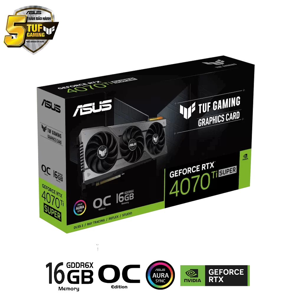 ASUS TUF Gaming GeForce RTX 4070Ti SUPER OC Edition 16GB GDDR6X (TUF-RTX4070TIS-O16G-GAMING) Graphics Card 19 ASUS TUF Gaming GeForce RTX 4070Ti SUPER OC Edition 16GB GDDR6X (TUF-RTX4070TIS-O16G-GAMING) Graphics Card - Ảnh 19