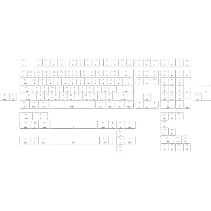 Glorious Pudding Aura V2 PBT Doubleshot Keycap Set - White, 145 keys, ANSI 7 Glorious Pudding Aura V2 PBT Doubleshot Keycap Set - White, 145 keys, ANSI - Ảnh 7
