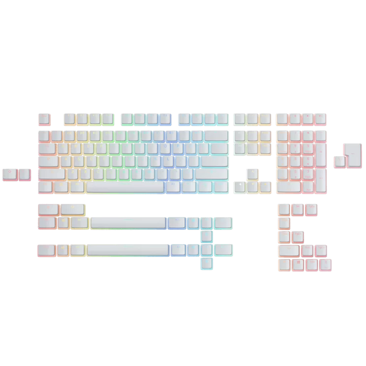 Glorious Pudding Aura V2 PBT Doubleshot Keycap Set - White, 145 keys, ANSI 1 Glorious Pudding Aura V2 PBT Doubleshot Keycap Set - White, 145 keys, ANSI