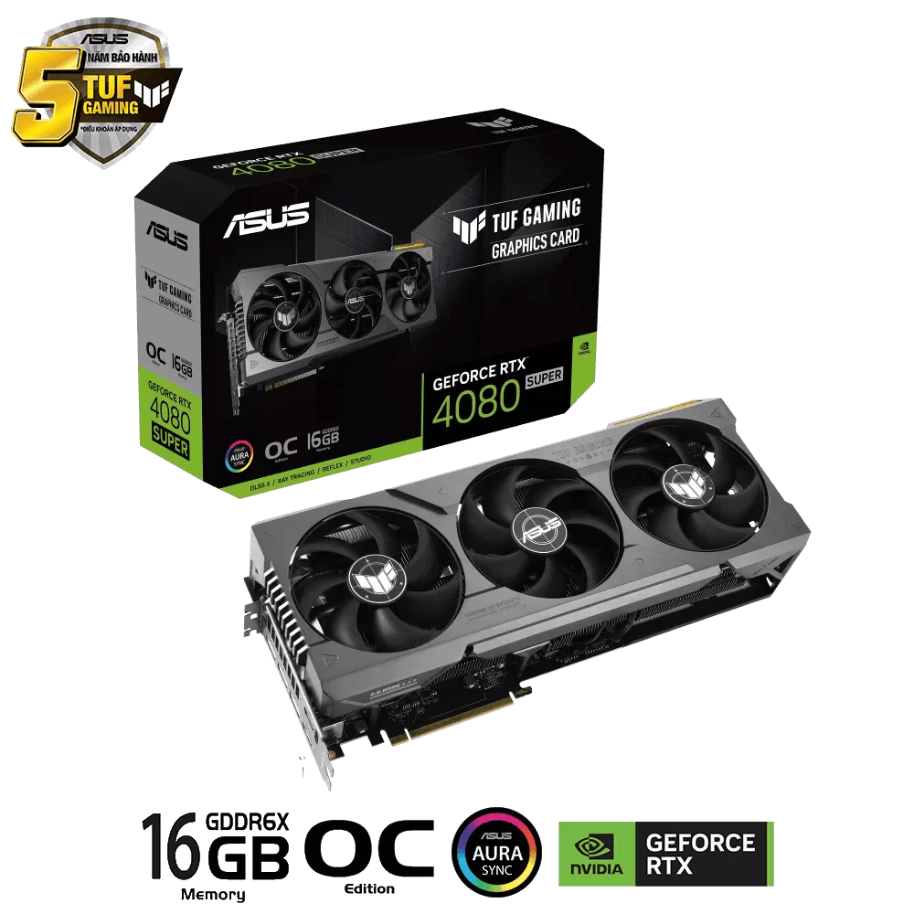 ASUS TUF Gaming GeForce RTX 4080 SUPER 16GB GDDR6X OC Edition (TUF-RTX4080S-O16G-GAMING) Graphics Card 1 ASUS TUF Gaming GeForce RTX 4080 SUPER 16GB GDDR6X OC Edition (TUF-RTX4080S-O16G-GAMING) Graphics Card