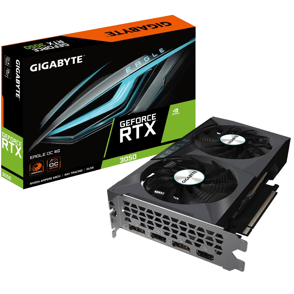 GIGABYTE GeForce RTX 3050 6GB EAGLE OC (GV-N3050EAGLE OC-6GD) Graphics Card 1 GIGABYTE GeForce RTX 3050 6GB EAGLE OC (GV-N3050EAGLE OC-6GD) Graphics Card