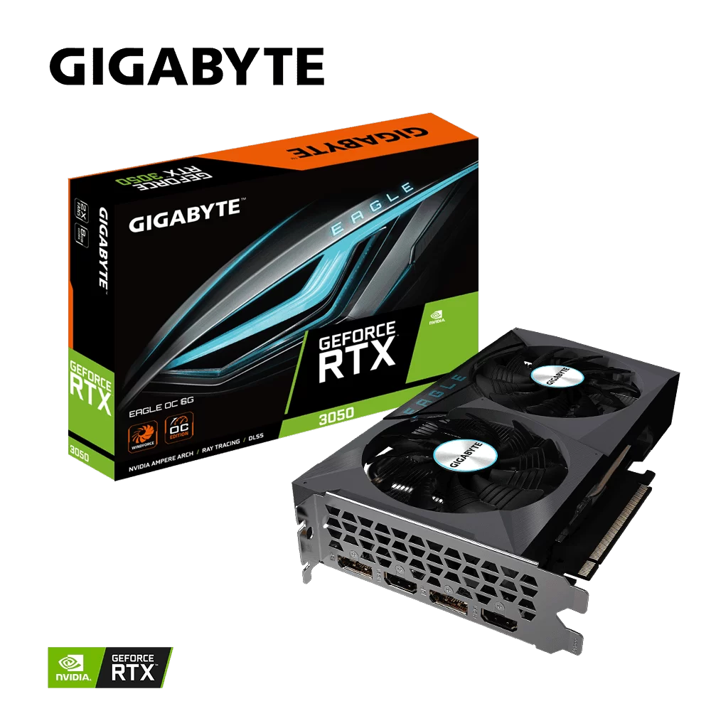 GIGABYTE GeForce RTX 3050 6GB EAGLE OC (GV-N3050EAGLE OC-6GD) Graphics Card 10 GIGABYTE GeForce RTX 3050 6GB EAGLE OC (GV-N3050EAGLE OC-6GD) Graphics Card - Ảnh 10