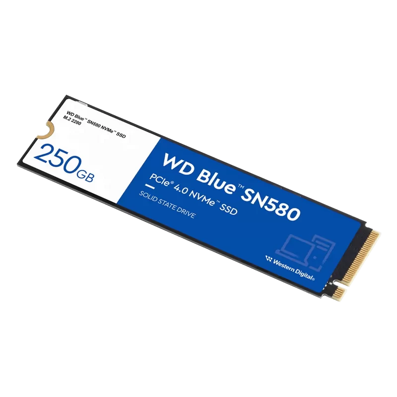 Western Digital WD Blue SN580 250GB SSD - M.2 NVMe, Gen4 x4 PCIe 16Gb/s, SRP 4000MB/s, SWP 3600MB/s 3 Western Digital WD Blue SN580 250GB SSD - M.2 NVMe, Gen4 x4 PCIe 16Gb/s, SRP 4000MB/s, SWP 3600MB/s - Ảnh 3