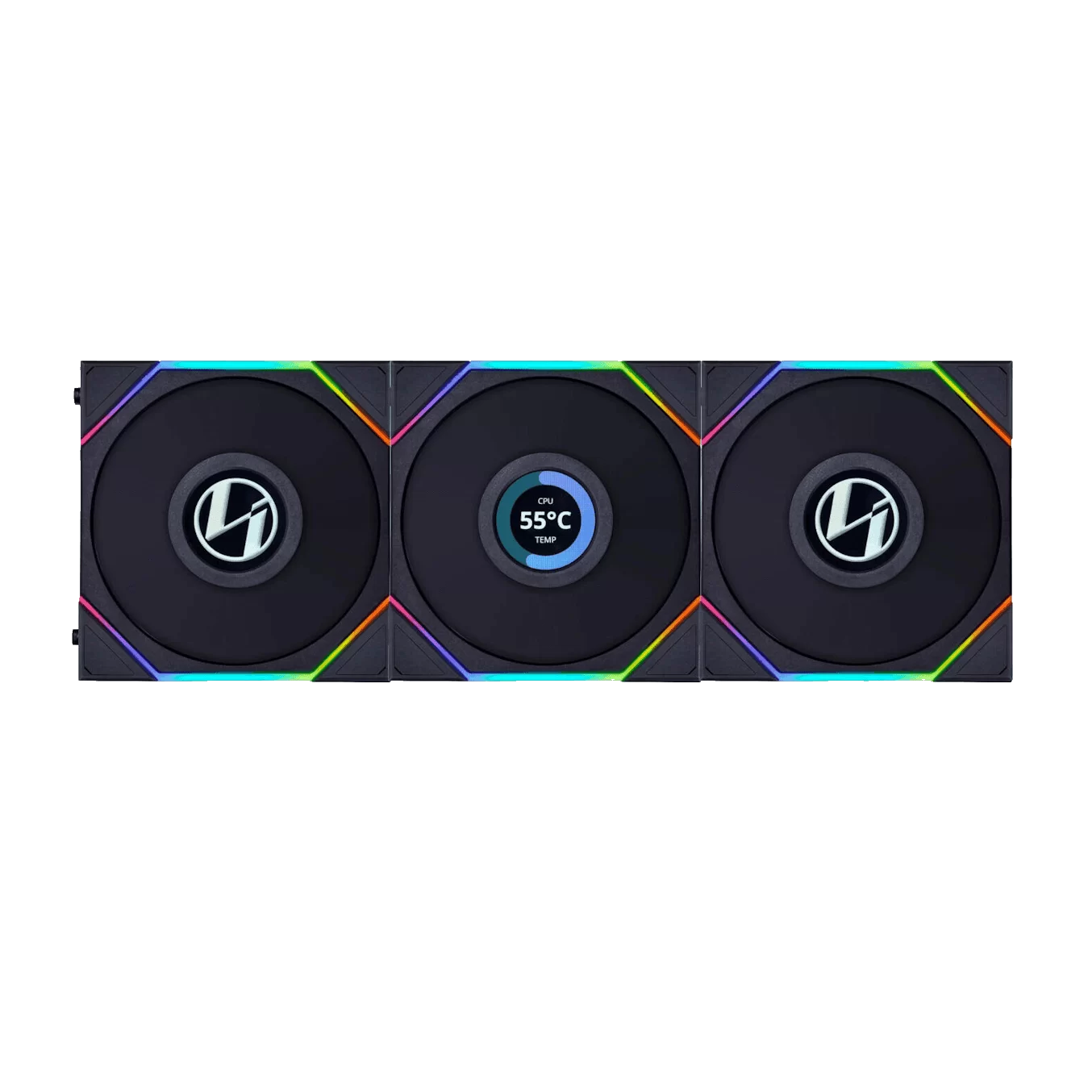 Lian Li UNI FAN TL LCD 120 Triple Black Fan (12TLLCD3B) - 3x 120mm fans, 1x UNI FAN Controller Cable (P-7P) 10 Lian Li UNI FAN TL LCD 120 Triple Black Fan (12TLLCD3B) - 3x 120mm fans, 1x UNI FAN Controller Cable (P-7P) - Ảnh 10