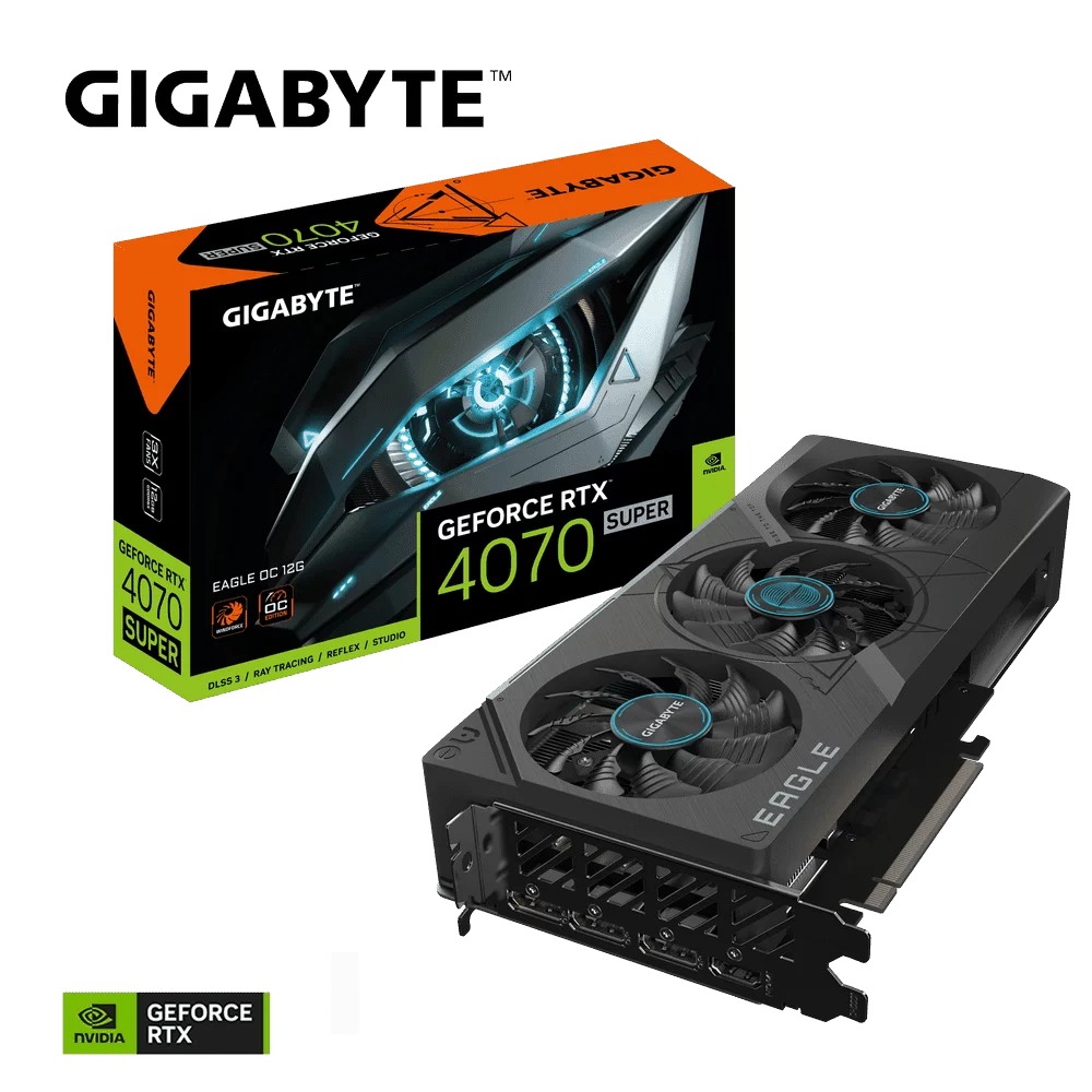 GIGABYTE GeForce RTX 4070 SUPER EAGLE OC 12G (GV-N407SEAGLE-OC-12GD) Graphics Card 2 GIGABYTE GeForce RTX 4070 SUPER EAGLE OC 12G (GV-N407SEAGLE-OC-12GD) Graphics Card - Ảnh 2