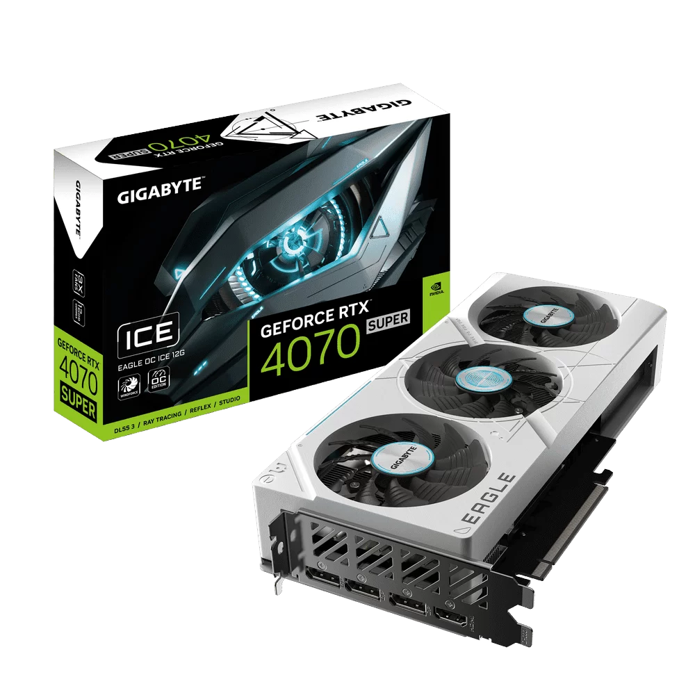 GIGABYTE GeForce RTX 4070 SUPER EAGLE OC ICE 12G (GV-N407SEAGLEOC-ICE-12GD) Graphics Card 1 GIGABYTE GeForce RTX 4070 SUPER EAGLE OC ICE 12G (GV-N407SEAGLEOC-ICE-12GD) Graphics Card