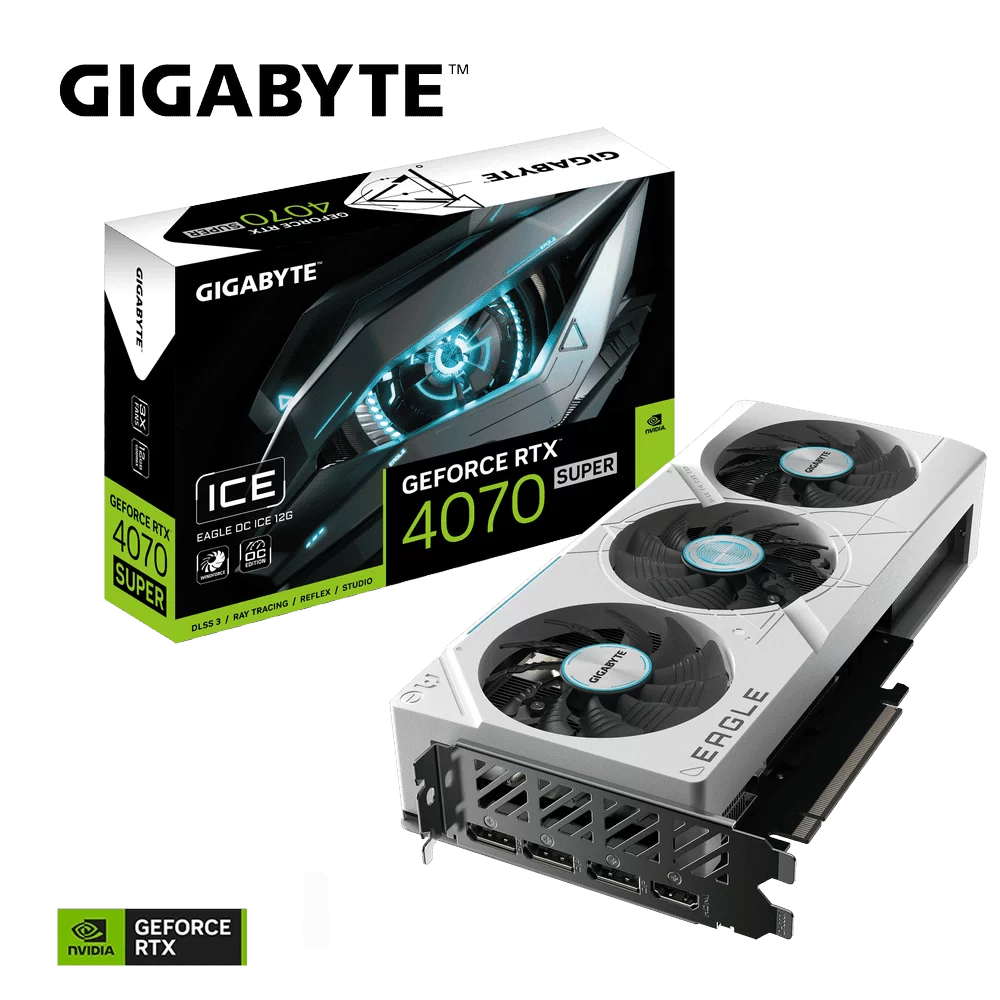 GIGABYTE GeForce RTX 4070 SUPER EAGLE OC ICE 12G (GV-N407SEAGLEOC-ICE-12GD) Graphics Card 10 GIGABYTE GeForce RTX 4070 SUPER EAGLE OC ICE 12G (GV-N407SEAGLEOC-ICE-12GD) Graphics Card - Ảnh 10