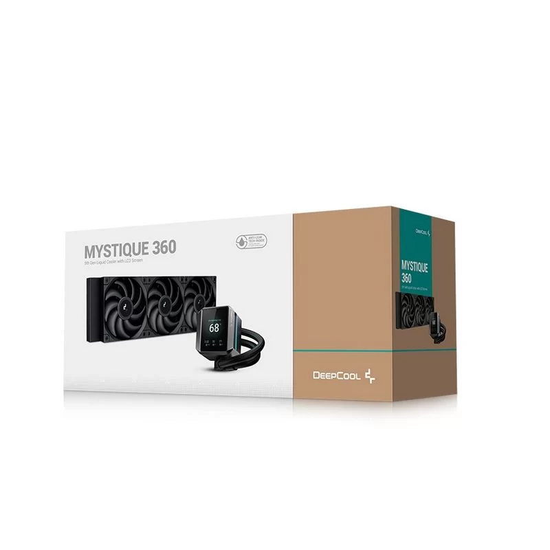 DeepCool MYSTIQUE 360 AIO Liquid CPU Cooler - Black, 360mm Radiator, 5th Gen Pump 3400RPM AIO 2.8" 640x480 TFT LCD Screen, Anti-Leak Tech, FT12 SE PWM Fans 6 DeepCool MYSTIQUE 360 AIO Liquid CPU Cooler - Black, 360mm Radiator, 5th Gen Pump 3400RPM AIO 2.8" 640x480 TFT LCD Screen, Anti-Leak Tech, FT12 SE PWM Fans - Ảnh 6