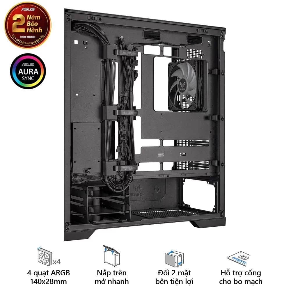 ASUS TUF Gaming GT302 ARGB Black Case 9 ASUS TUF Gaming GT302 ARGB Black Case - Ảnh 9