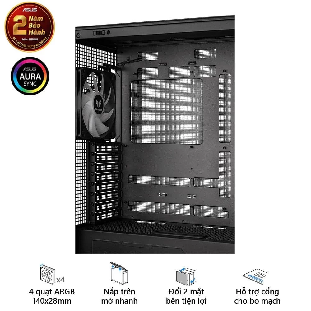ASUS TUF Gaming GT302 ARGB Black Case 10 ASUS TUF Gaming GT302 ARGB Black Case - Ảnh 10