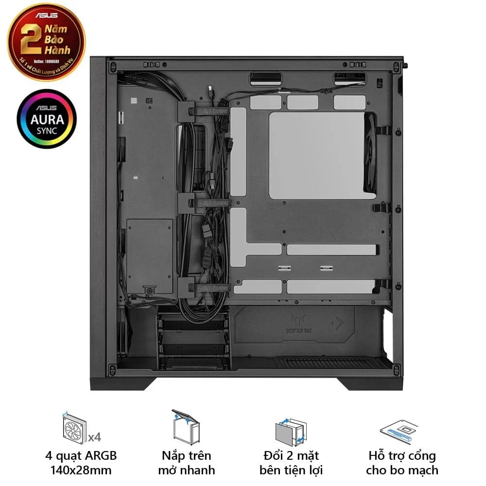 ASUS TUF Gaming GT302 ARGB Black Case 11 ASUS TUF Gaming GT302 ARGB Black Case - Ảnh 11