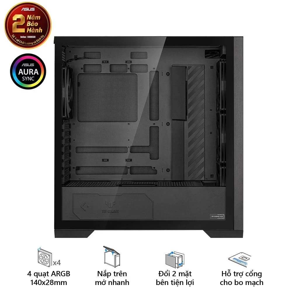 ASUS TUF Gaming GT302 ARGB Black Case 12 ASUS TUF Gaming GT302 ARGB Black Case - Ảnh 12