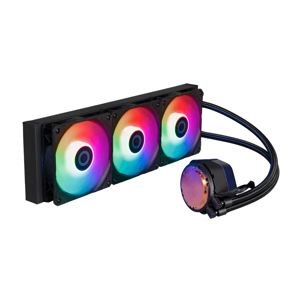 Cooler Master MASTERLIQUID 360 ATMOS ARGB Close-Loop AIO Liquid Cooling - Black, Sickleflow Edge PWM Fans, 240mm Radiator, CryoFuze Cooling 4 Cooler Master MASTERLIQUID 360 ATMOS ARGB Close-Loop AIO Liquid Cooling - Black, Sickleflow Edge PWM Fans, 240mm Radiator, CryoFuze Cooling - Ảnh 4