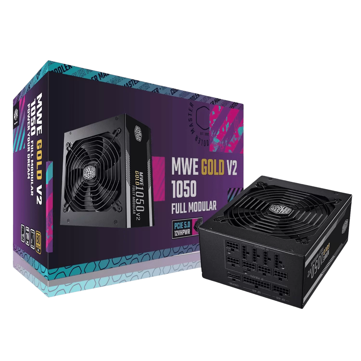 Cooler Master MWE Gold 1050 V2 ATX3.0 Fully Modular PSU - 1050W, 80+ Gold, Quiet 140mm FDB Fan, 2 EPS Connectors, High Temperature Resilience 14 Cooler Master MWE Gold 1050 V2 ATX3.0 Fully Modular PSU - 1050W, 80+ Gold, Quiet 140mm FDB Fan, 2 EPS Connectors, High Temperature Resilience - Ảnh 14