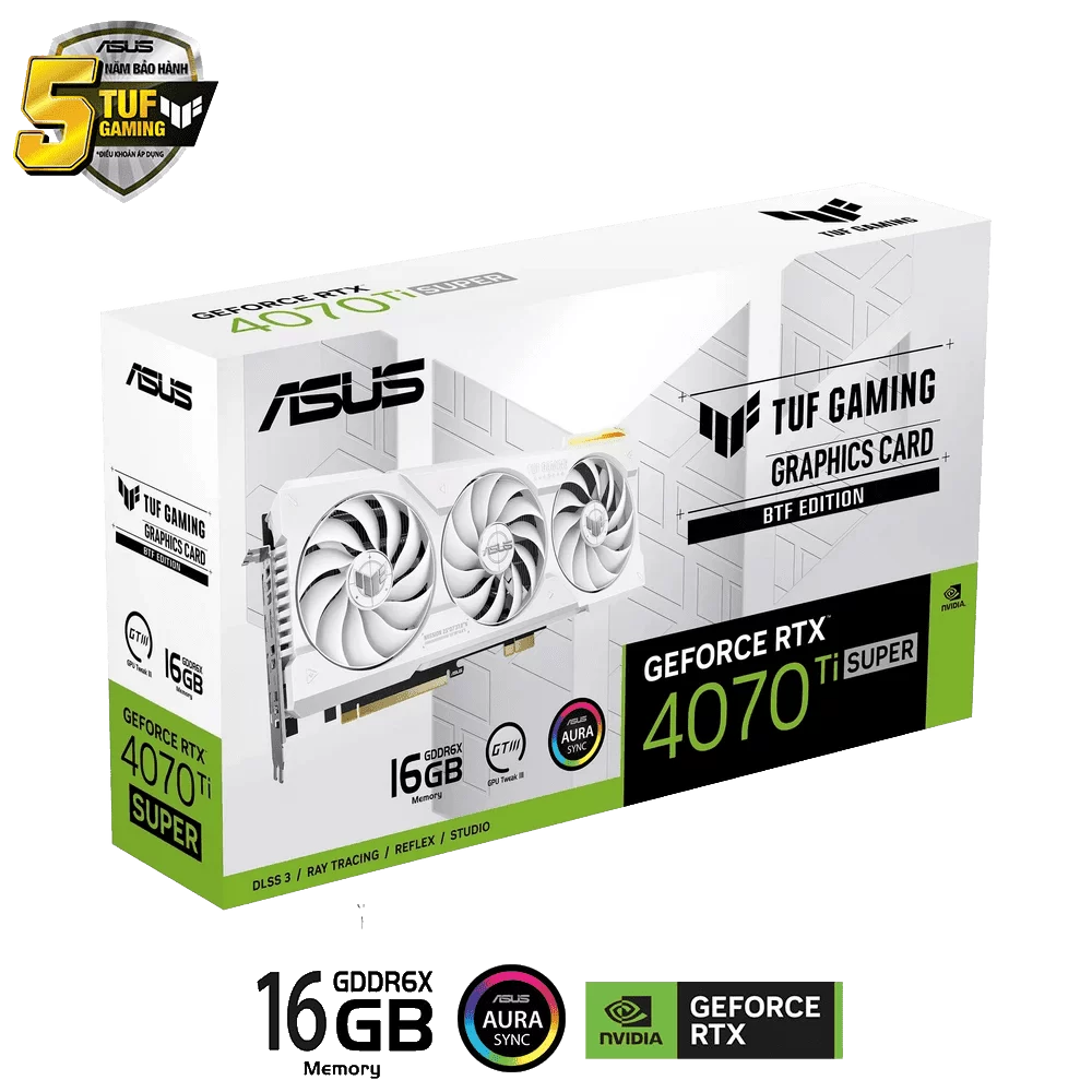 ASUS TUF Gaming GeForce RTX 4070Ti SUPER BTF White Edition 16GB GDDR6X (TUF-RTX4070TIS-16G-BTF-WHITE) Graphics Card 15 ASUS TUF Gaming GeForce RTX 4070Ti SUPER BTF White Edition 16GB GDDR6X (TUF-RTX4070TIS-16G-BTF-WHITE) Graphics Card - Ảnh 15