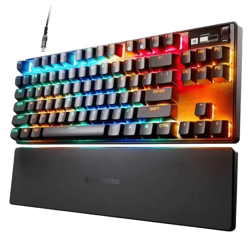 SteelSeries Apex Pro TKL Wireless (2023) Gaming Keyboard - OmniPoint 2.0 Adjustable HyperMagnetic Switches, OLED Smart Display, RGB Backlit, Magnetic Wrist Rest 1 SteelSeries Apex Pro TKL Wireless (2023) Gaming Keyboard - OmniPoint 2.0 Adjustable HyperMagnetic Switches, OLED Smart Display, RGB Backlit, Magnetic Wrist Rest