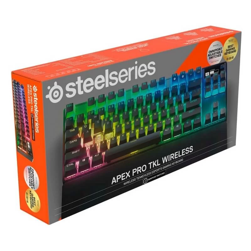 SteelSeries Apex Pro TKL Wireless (2023) Gaming Keyboard - OmniPoint 2.0 Adjustable HyperMagnetic Switches, OLED Smart Display, RGB Backlit, Magnetic Wrist Rest 6 SteelSeries Apex Pro TKL Wireless (2023) Gaming Keyboard - OmniPoint 2.0 Adjustable HyperMagnetic Switches, OLED Smart Display, RGB Backlit, Magnetic Wrist Rest - Ảnh 6