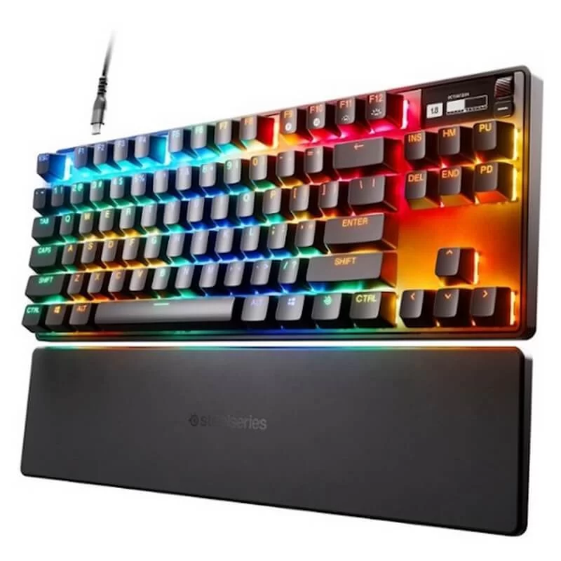 SteelSeries Apex Pro TKL Wireless (2023) Gaming Keyboard - OmniPoint 2.0 Adjustable HyperMagnetic Switches, OLED Smart Display, RGB Backlit, Magnetic Wrist Rest 10 SteelSeries Apex Pro TKL Wireless (2023) Gaming Keyboard - OmniPoint 2.0 Adjustable HyperMagnetic Switches, OLED Smart Display, RGB Backlit, Magnetic Wrist Rest - Ảnh 10