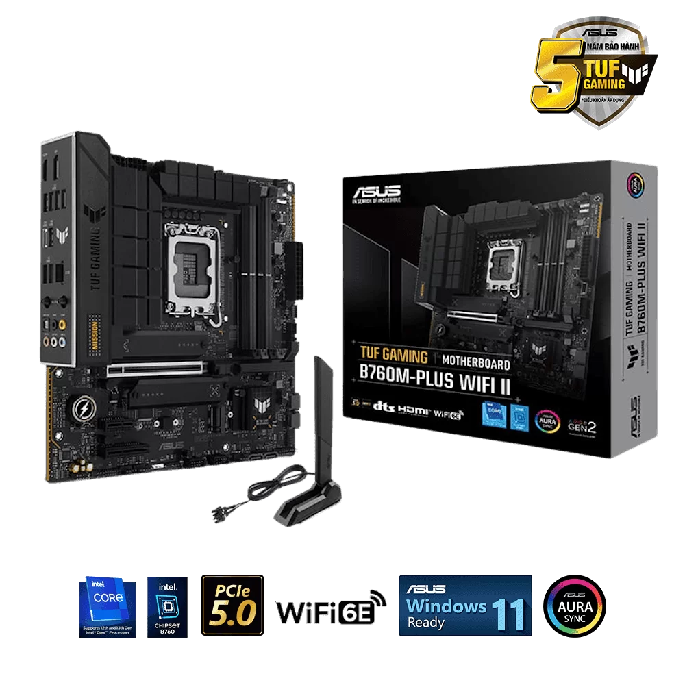 ASUS TUF GAMING B760M-PLUS WIFI II Mainboard 1 ASUS TUF GAMING B760M-PLUS WIFI II Mainboard
