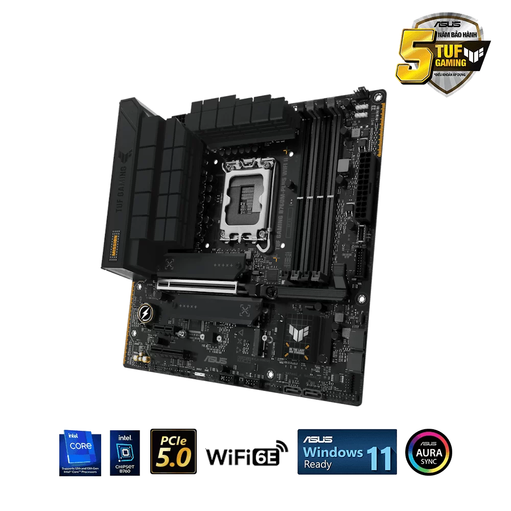 ASUS TUF GAMING B760M-PLUS WIFI II Mainboard 4 ASUS TUF GAMING B760M-PLUS WIFI II Mainboard - Ảnh 4