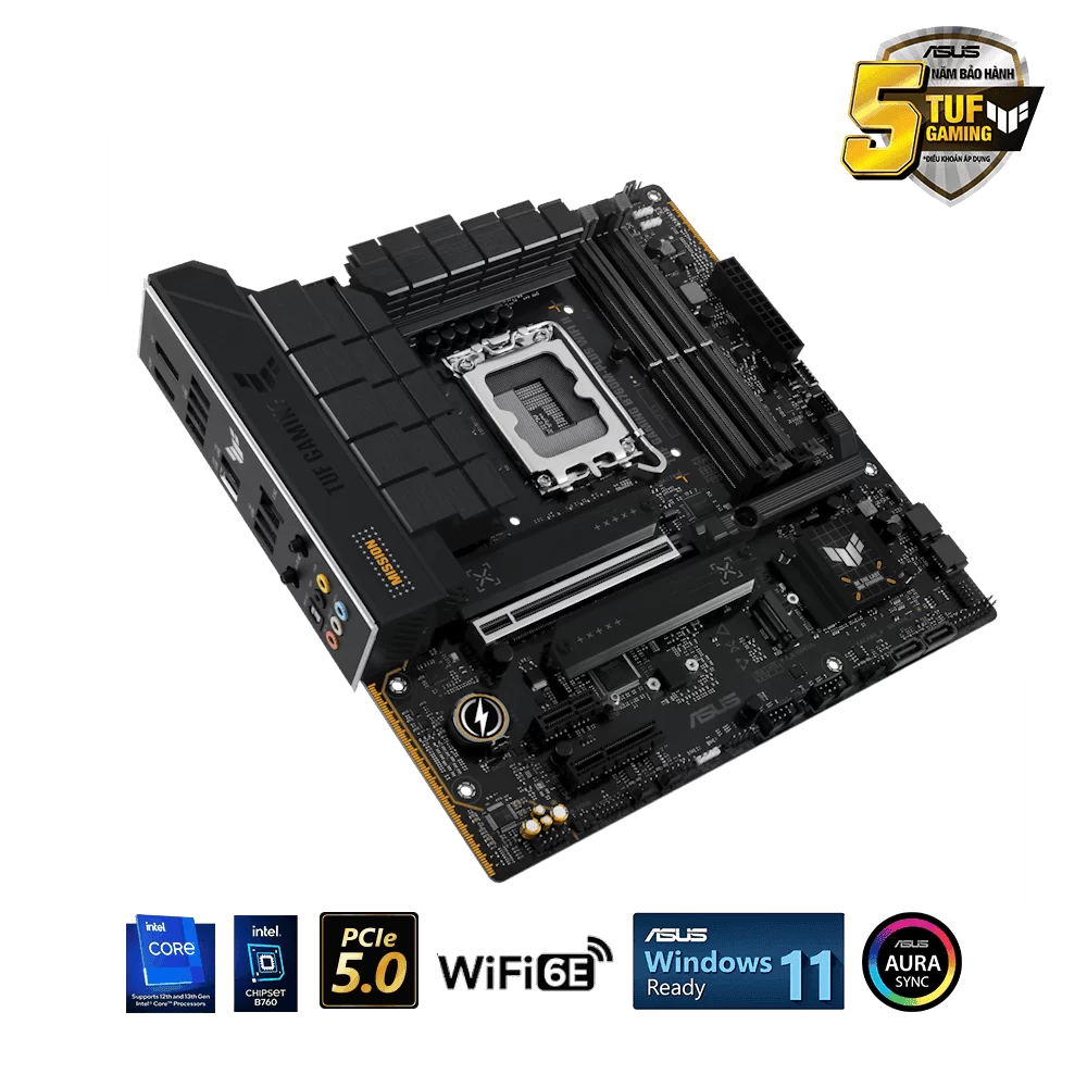 ASUS TUF GAMING B760M-PLUS WIFI II Mainboard 5 ASUS TUF GAMING B760M-PLUS WIFI II Mainboard - Ảnh 5
