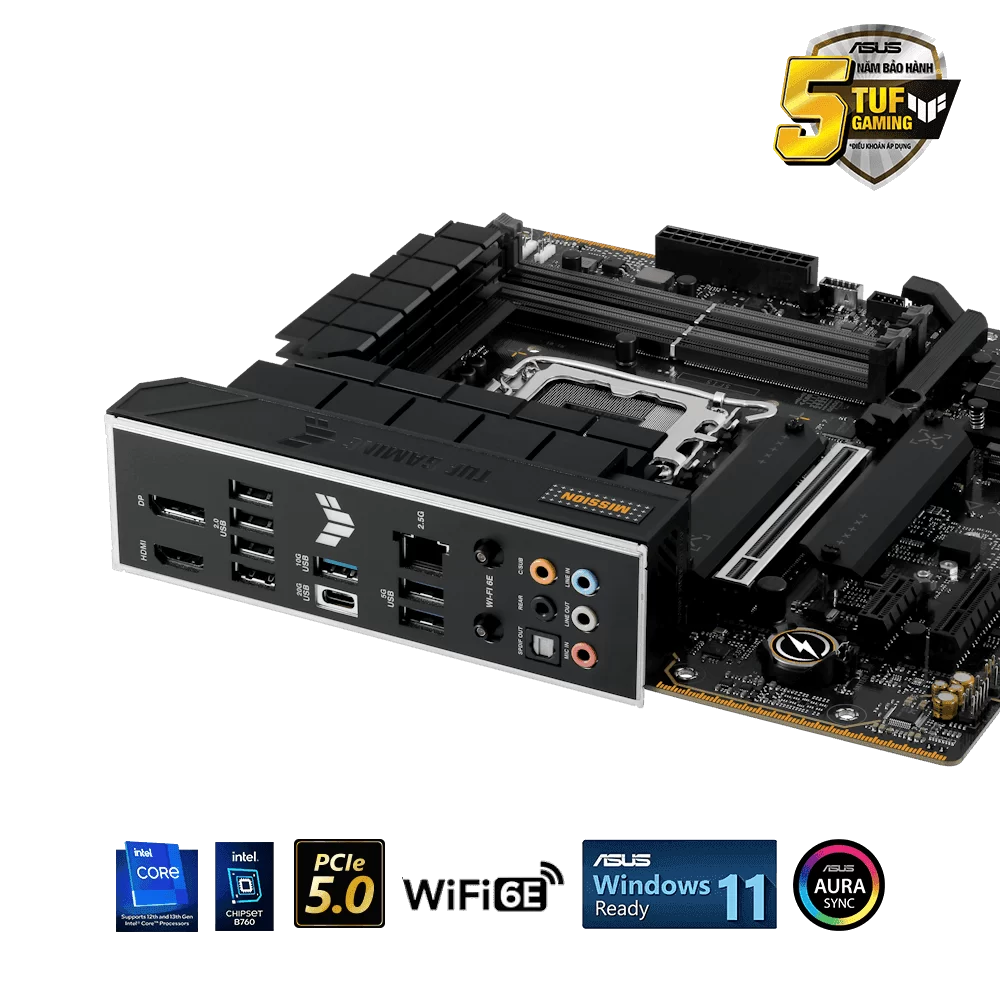 ASUS TUF GAMING B760M-PLUS WIFI II Mainboard 6 ASUS TUF GAMING B760M-PLUS WIFI II Mainboard - Ảnh 6