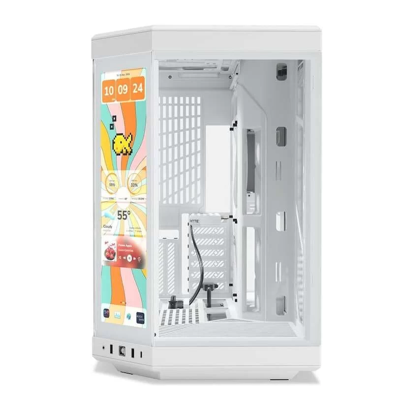 Hyte Y70 Touch Infinite Snow White Modern Aesthetic Case - White/White Mid-Tower ATX size 5 Hyte Y70 Touch Infinite Snow White Modern Aesthetic Case - White/White Mid-Tower ATX size - Ảnh 5
