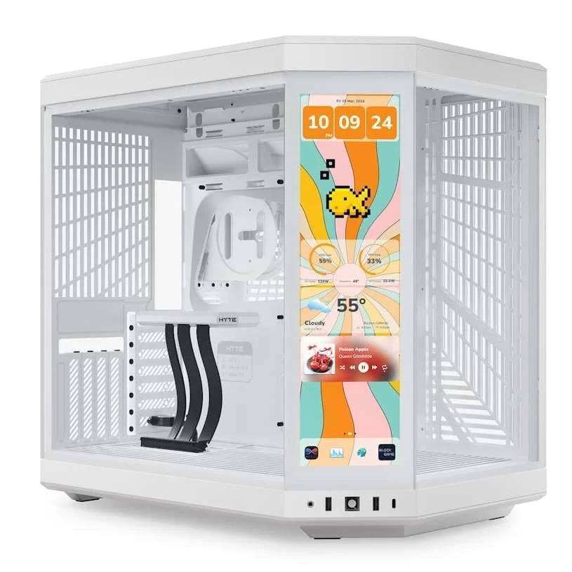 Hyte Y70 Touch Infinite Snow White Modern Aesthetic Case - White/White Mid-Tower ATX size 3 Hyte Y70 Touch Infinite Snow White Modern Aesthetic Case - White/White Mid-Tower ATX size - Ảnh 3